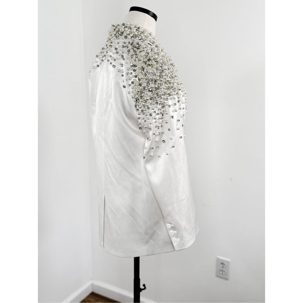 Alice + Olivia White Embellished Blazer - Picture 8 of 15